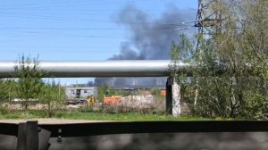 Крупный пожар в торговом центре на Индустриальном шоссе в Уфе