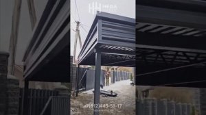 Односкатный навес с плоской кровлей из профлиста