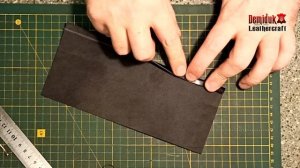 Шерфовка кожи, подворот края кожи.