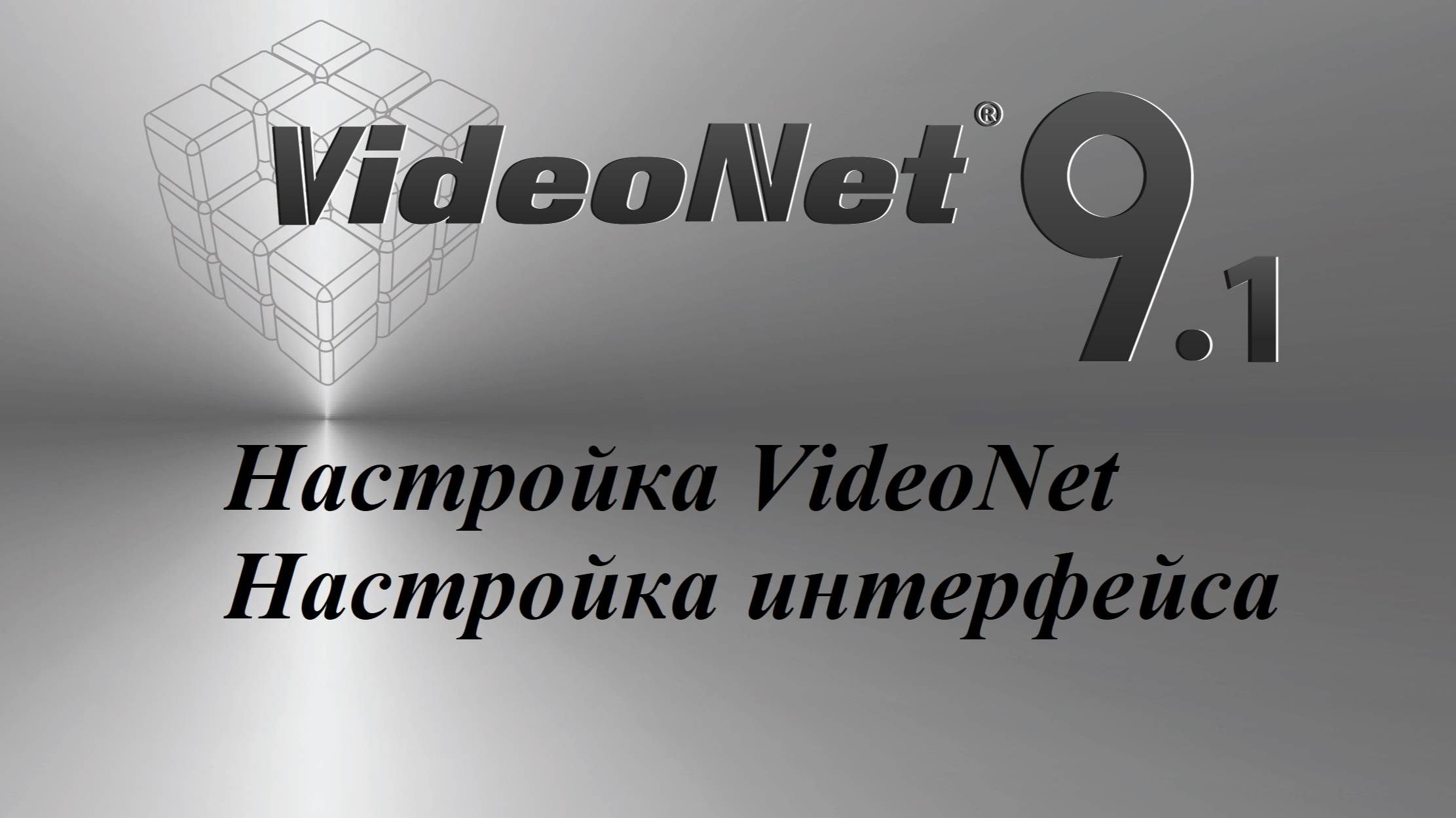 Настройка VideoNet - "Группа страниц, Настройка интерфейса"