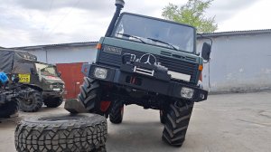 Примерка колес 1200*420  (48")  на Unimog U1400