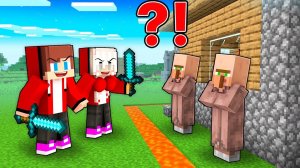 КРУТЫЕ РЕБЯТА против Деревни охраны, кто сильнее? майнкрафт мультфильм