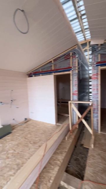 Отделка стен имитацией бруса в модульном доме. #модуль смотреть онлайн