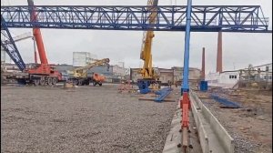 Монтаж козлового крана 10 тонн ферменной конструкции