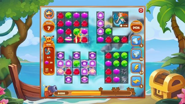 Как пройти уровень 9126 игры Сокровища Пиратов смотреть онлайн