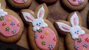 Имбирное пасхальное печенье зайки