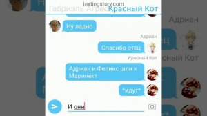 Переписка "Битва Маринетт и Феликса"часть 1