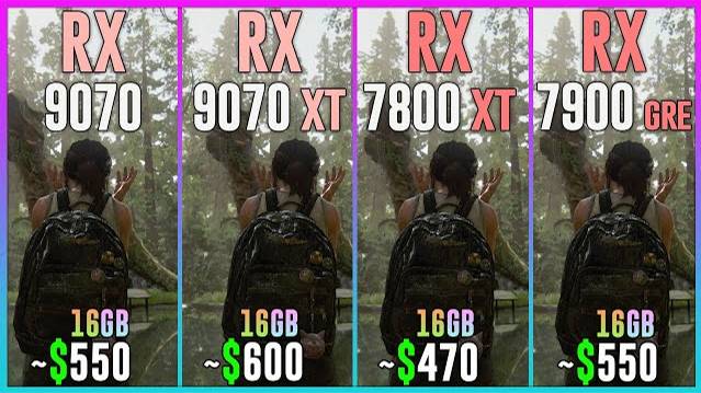 RX 9070 vs RX 9070 XT vs RX 7800 XT vs RX 7900 GRE - Test in 20 Games