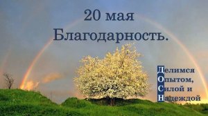 20 мая. Благодарность.
