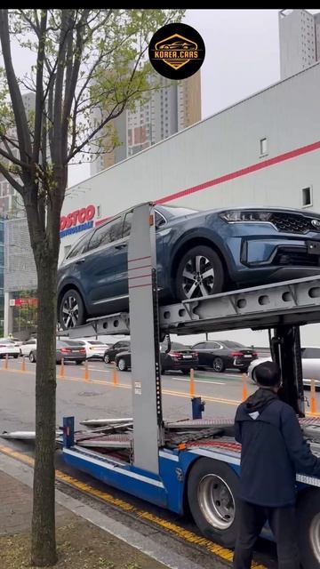 Погрузка купленных автомобилей на автовоз в Ю.Корее