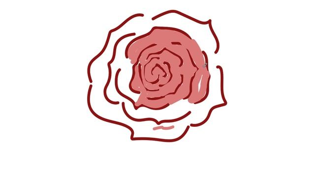 Рисуем розочку часть 037