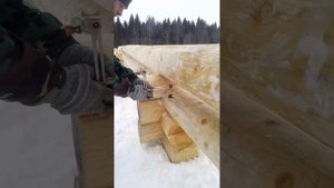 причерчиваем бревна к срубу русская чаша