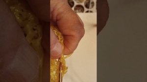 Как связать мочалку c вытянутыми петлями