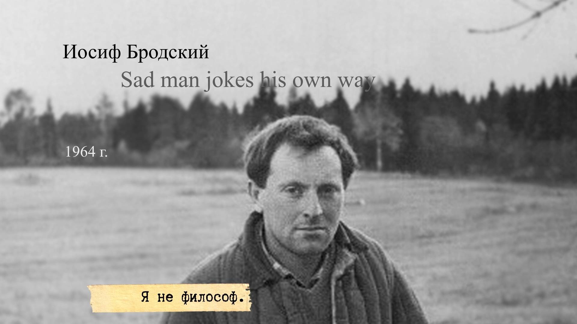 И. Бродский - Я не философ... (чит. Пацино)