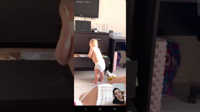 На видео связи с бабушкой Олей
