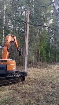 #демонтаж#столб #валим#трактор #процес