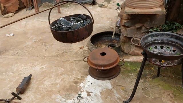 Мангал для жарки мяса, из автомобильных дисков. Parilla huma