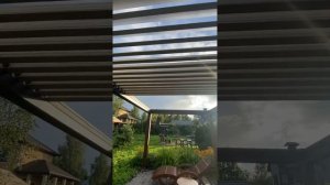 Автоматическая пергола с поворотно-сдвижными ламелям