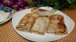 Блины с творогом запеченные в сметане