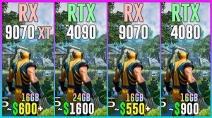 RX 9070 XT vs RTX 4090 vs RX 9070 vs RTX 4080 - Test in 25 Games