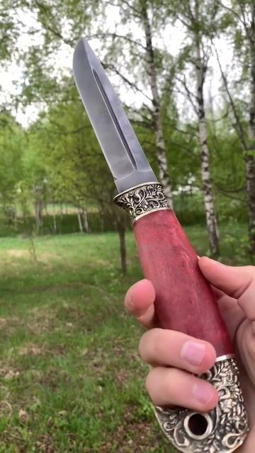 Нож с длинным клинком из лучшей стали S390 смотреть онлайн