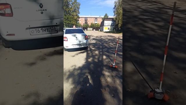 заезд в бокс при движении задним ходом с левого поворо