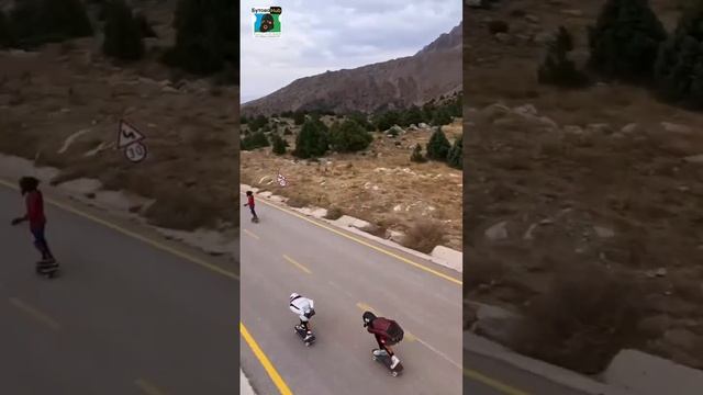 Скоростной спуск на скейтах