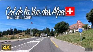 🚗 SmartTV 4К ➤ Коль-де-ла-Вю-де-Альпы, Швейцария! Поездка из Невшателя в Ла-Шо-де-Фон! UHD 60fps