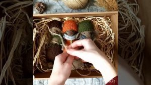 Упаковка  вязаных игрушек ручной работы