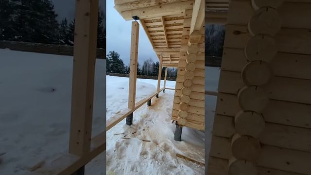 Баня 6х6 с террасами #chorts смотреть онлайн