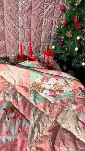 Лоскутное одеяло для внучки своими руками DIY #лоскутно смотреть онлайн