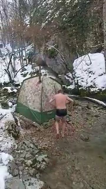 Крым. 21 февраля . Большой каньон. Мобильная баня смотреть онлайн