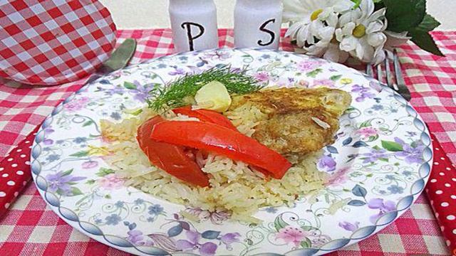 Рис гарнирный с овощами