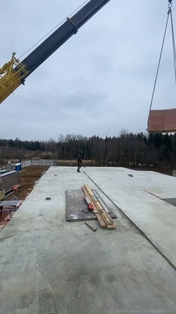 Кладка стен второго этажа. Доставка блока на объект #з? смотреть онлайн