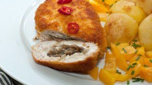 Куриные зразы с ароматными грибами