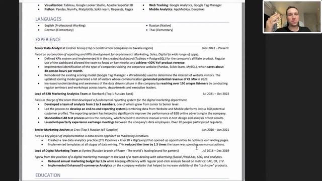 Разбор CV | Senior It Recruiter — Яндекс