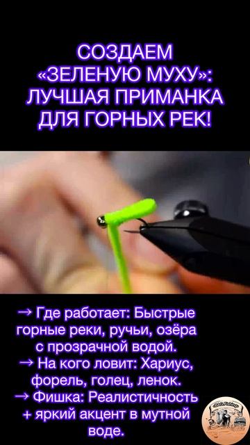 СОЗДАЕМ «ЗЕЛЕНУЮ МУХУ»: ЛУЧШАЯ ПРИМАНКА ДЛЯ ГОРНЫХ РЕК!