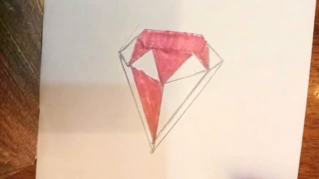 Урок рисования #2 рисуем фиолетово-розовый алмаз💎🍇🧁 смотреть онлайн