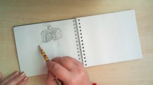 Рисую по книге. Тринадцатый день. Дома_ продвинутый уровень