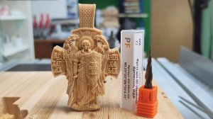 Фрезеровка крестика на станке с ЧПУ. Получаемый рельеф после работы фрезы 902-02525-650 #Фрезы #ЧПУ