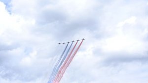 Генеральная репетиция парада Победы. Пролет авиации.