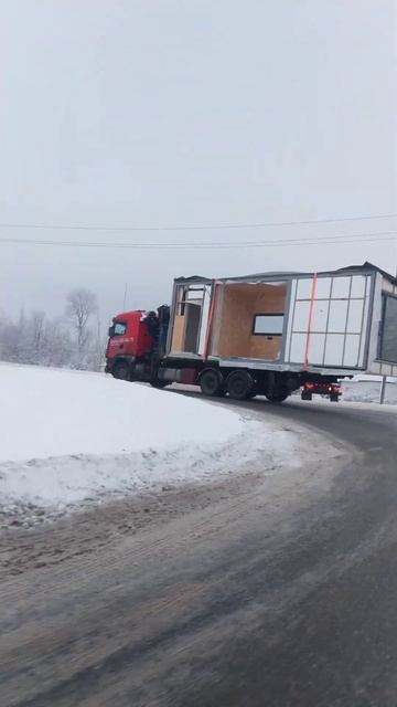 Доставка модульного дома #модульныедома #домподключ #p смотреть онлайн