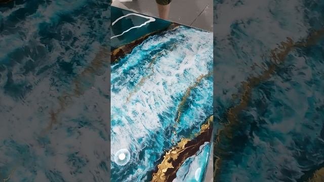 Как делается стол из эпоксидной смолы.