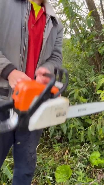 Бензопила STIHL запуск на холодну! смотреть онлайн