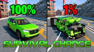Реалистичные аварии с шансом на выживание #92 😱|BeamNG.Drive| Бименджи Драйв