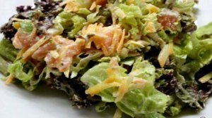 Кресс - салат из соленой семгой