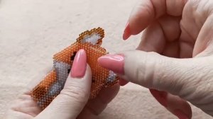 🦊 ЛИСИЧКА 🦊. Кирпичное плетение. Часть 3_5.