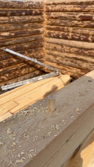 #бензоплотник Шкантование перегородки из бруса 150х150 #? смотреть онлайн