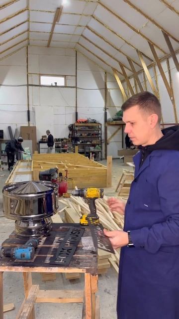 Крутой оголовок на дымоход своими руками! #дымоход #пе? смотреть онлайн