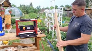 Огород посажен, купили себе Рейсмус REDVERG  старые доски